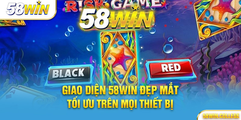 Giao diện Game bài 58Win
